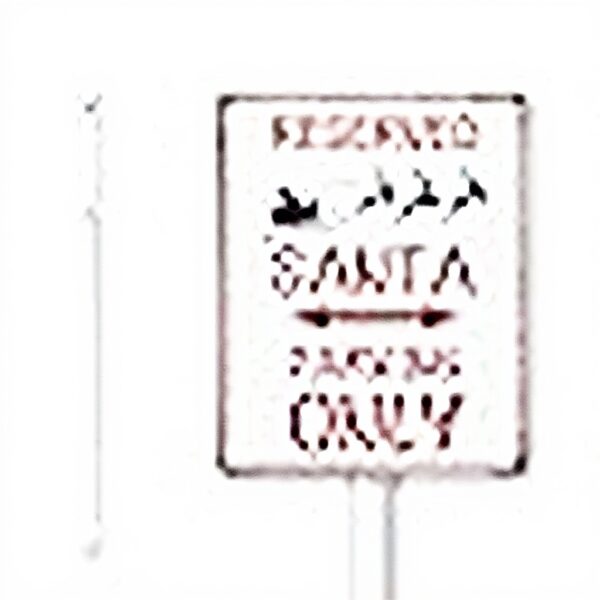 Cartello Santa Parking Alluminio Decorazione Natale Giardino