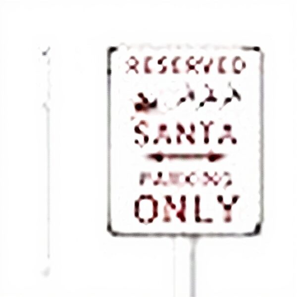 Cartello Santa Parking Alluminio Decorazione Natale Giardino