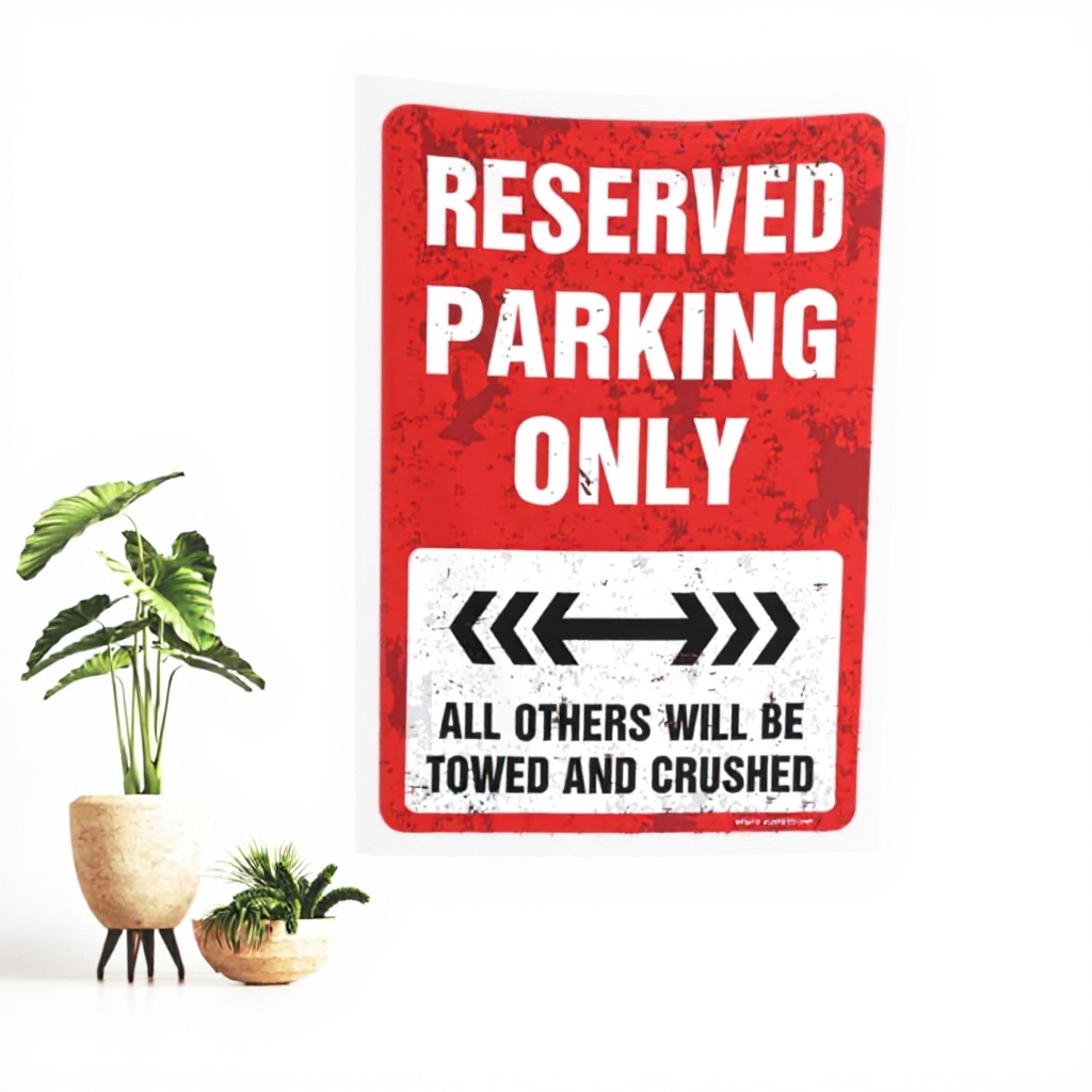 Arazzo Reserved Parking Only KAXW decorazione garage uomo
