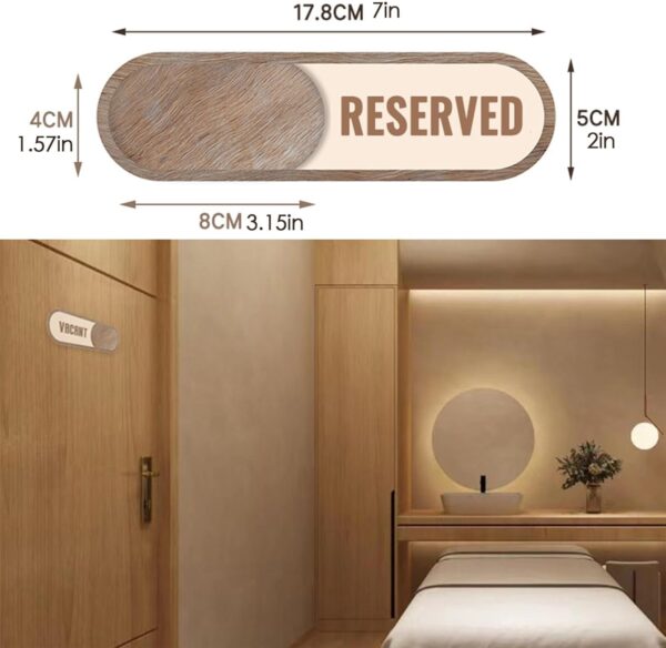 Cartello bagno vacante Generic legno scorrevole hotel-6