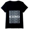 Maglietta Donna Riservato Collo V Nero T-shirt Reserved