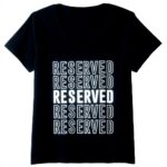 Maglietta Donna Riservato Collo V Nero T-shirt Reserved