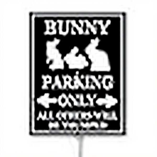 Cartello Parcheggio Conigli Horienteeon Alluminio Rustproof