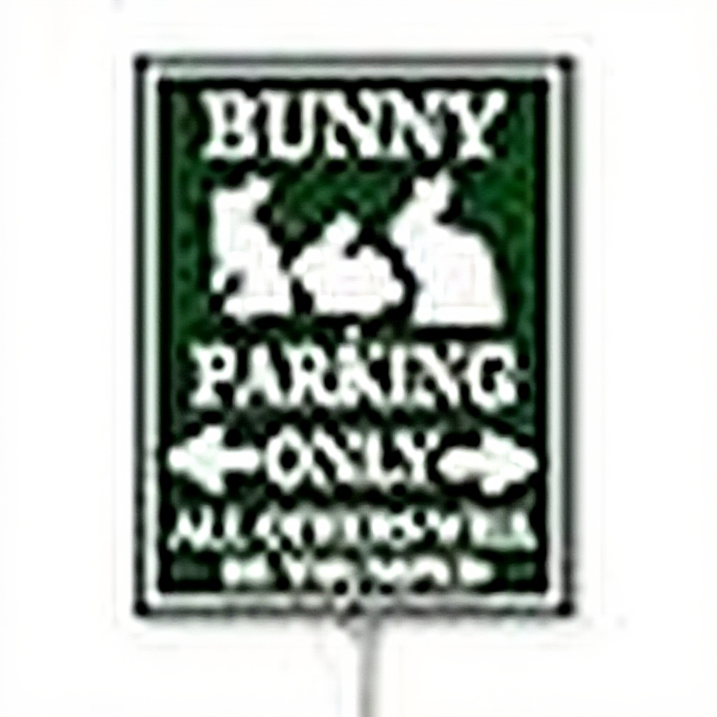 Cartello Parcheggio Conigli Horienteeon Alluminio Rustproof