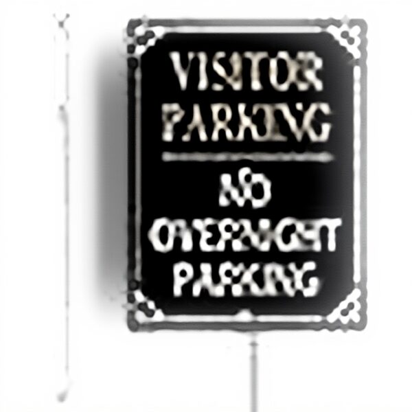 Cartello parcheggio visitatori Horienteeon alluminio robusto