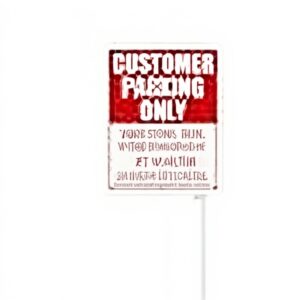 Cartello parcheggio clienti Horienteeon alluminio resistente