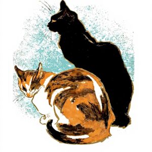Poster Gatti Steinlen Decorazione Pareti Carta Premium