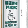 Targa Parcheggio Riservato Legno Handicap 20x30 cm-1