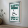 Targa Parcheggio Riservato Legno Handicap 20x30 cm-2