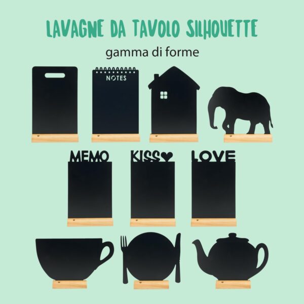 Set Lavagne da Tavolo SECURIT Base Legno Pennarello Gesso-2