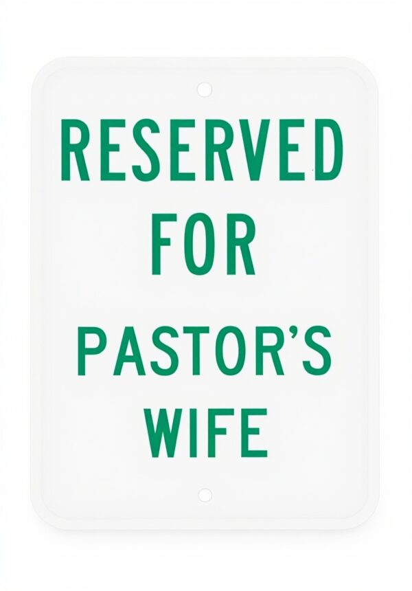 Cartello decorativo esterno Pastor Wife verde latta vintage