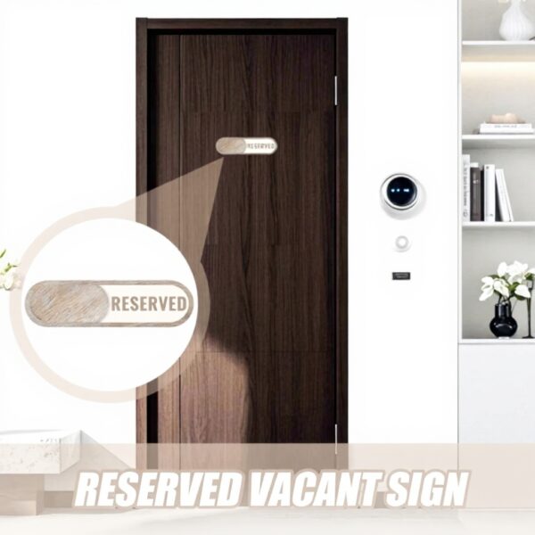 Cartello Vacant Occupied Ceprznvey Legno Porta Scorrevole