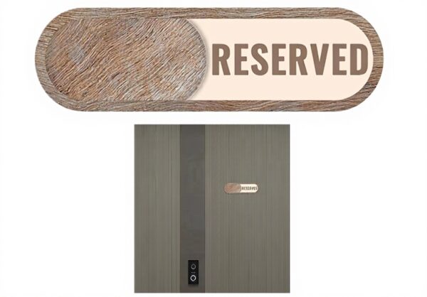 Cartello Vacant Occupied Ceprznvey Legno Porta Scorrevole