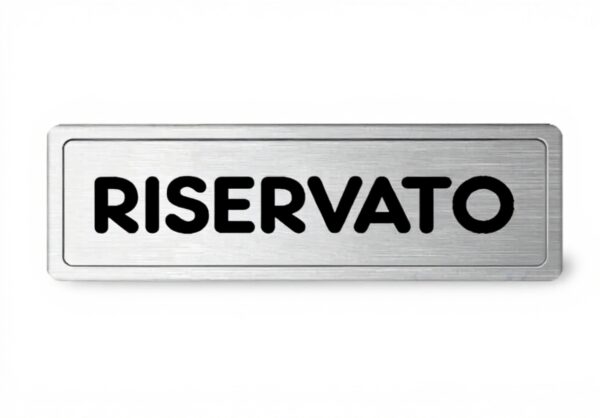 Targa Riservato Alluminio Satinato Nitek Impermeabile