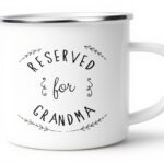 Tazza smaltata retro Nonna Gift Base caffè design