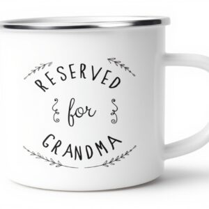 Tazza smaltata retro Nonna Gift Base caffè design