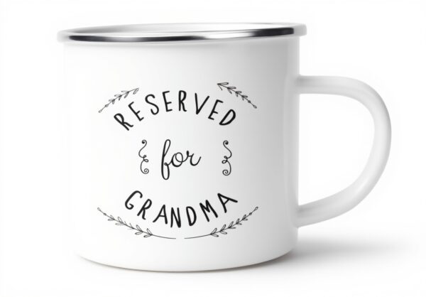Tazza smaltata retro Nonna Gift Base caffè design