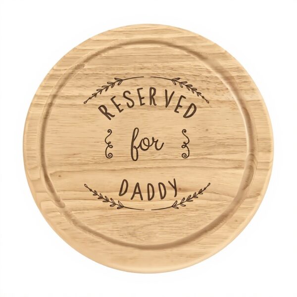 Tagliere Legno Rotondo 25cm Daddy Inciso Gift Base