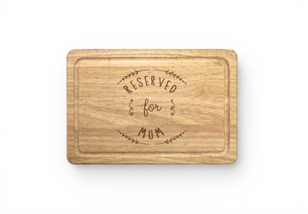 Tagliere di Legno Mamma Rettangolare Gift Base Legno Hevea