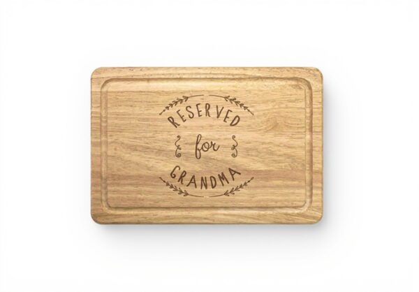 Tagliere di Legno Reserved per Nonna Rettangolare - Gift