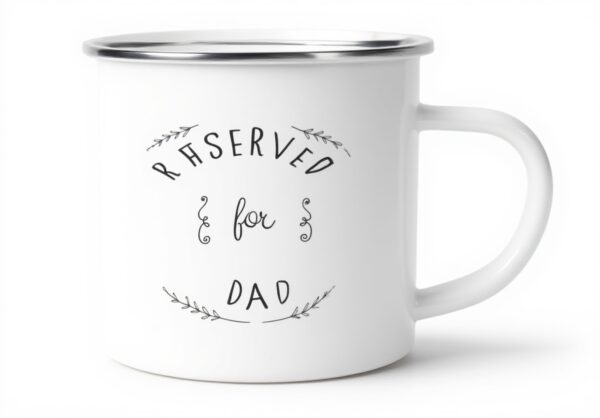 Tazza smalto riservata papà regalo retro Gift Base