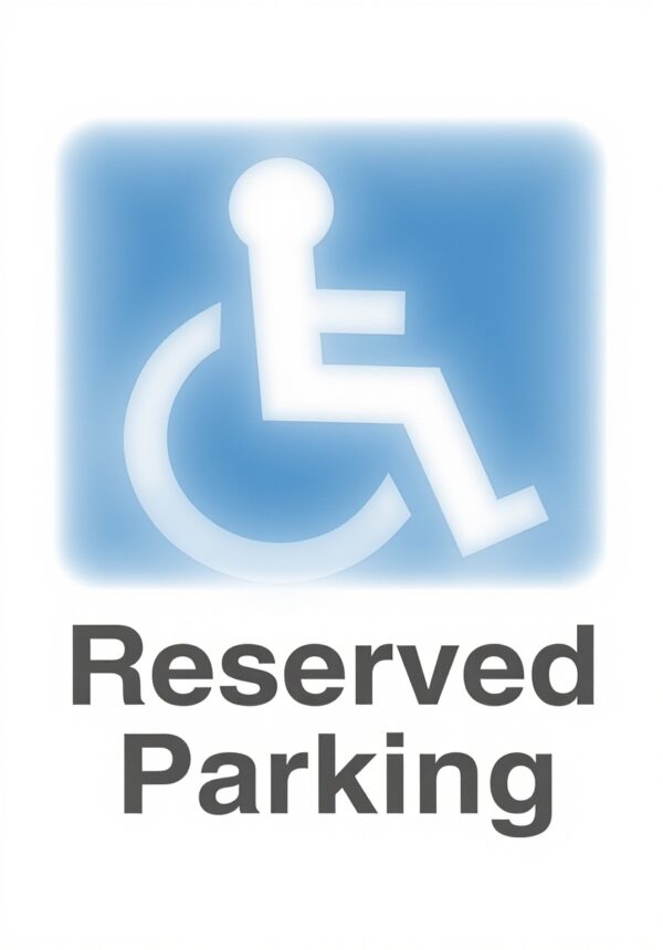 Cartello parcheggio disabili VSafety adesivo vinile A4