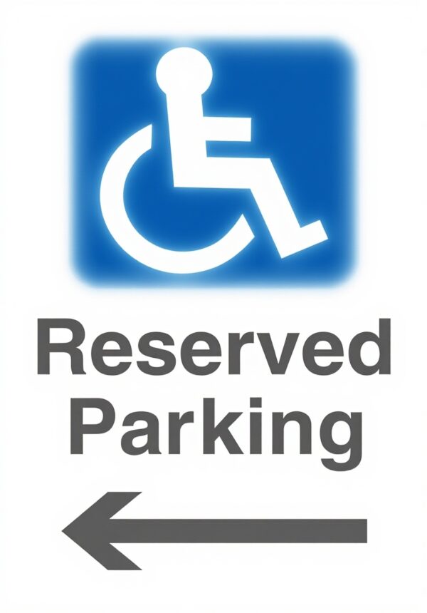 Segnale Parcheggio Disabili VSafety Riflettente Alluminio A4