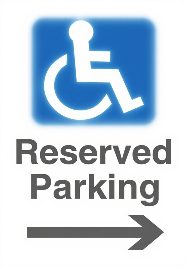 Segnale parcheggio disabili V Safety alluminio riflettente
