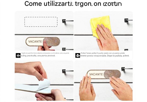 Cartello Bagno Libero Occupato Scorrevole Legno Generico