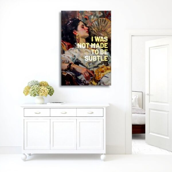 Poster su tela ZXRAF Non sono nato per essere riservato