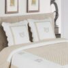 Copriletto Alpes Blanc cotone traspirante design elegante-1