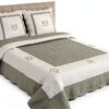 Copriletto Alpes Blanc 100% cotone leggero Peaceland Grigio-2