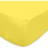 Alpes Blanc lenzuolo con angoli cotone jersey giallo 180x200-1