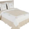 Copriletto Alpes Blanc cotone traspirante design elegante-2
