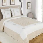 Copriletto Alpes Blanc cotone traspirante design elegante-0