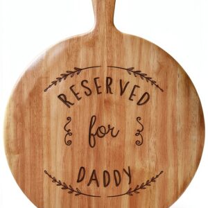 Tagliere Pizza Legno Gift Base Maniglia Design Papà-0