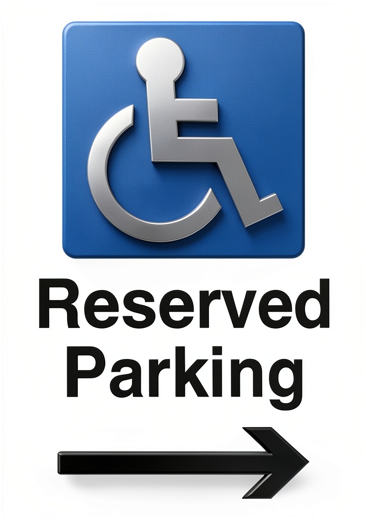 Installazione del cartello parcheggio disabili VSafety su una colonnina in metallo di un parcheggio