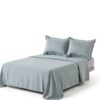 Parure lenzuola Alpes Blanc cotone percalle grigio 140x140-2