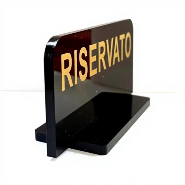 SEGNATAVOLO RISERVATO PLEX Nero 5 MM Generico espositori