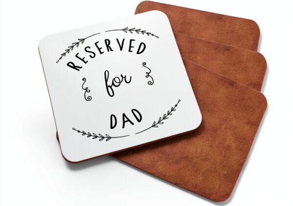 Sottobicchieri legno Gift Base set 4 papà design regalo