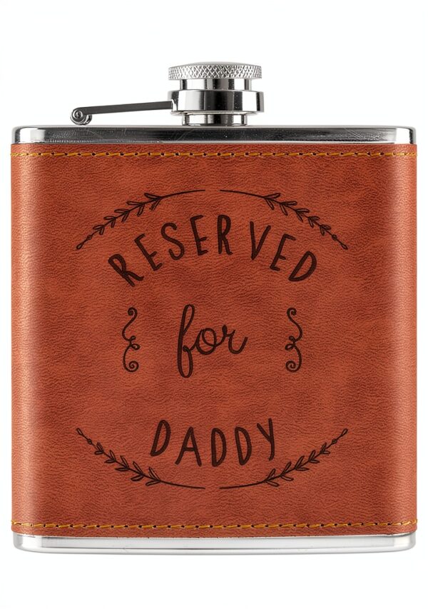 Fiaschetta Gift Base pelle sintetica regalo papà liquori