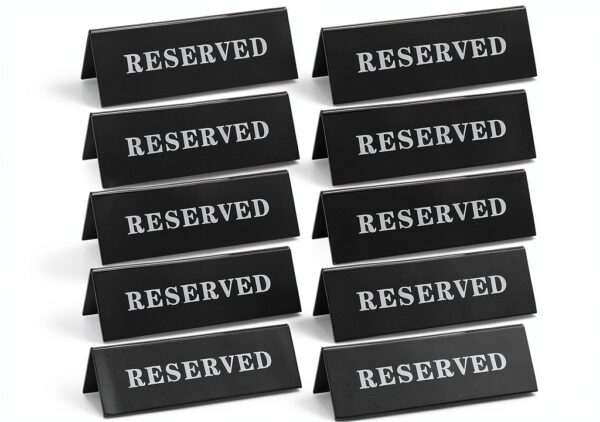 OLYCRAFT Cartellini Segnaposto Acrilico Nero Riservato