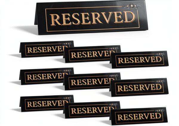 OLYCRAFT Segni Tavolo Riservati Acrilico Nero Matrimonio