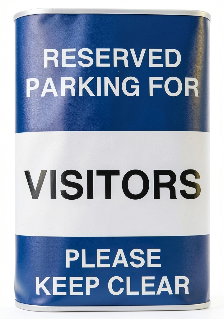 Cartello Parcheggio Visitatori VSafety installato in area esterna