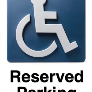 Cartello parcheggio disabili VSafety riflettente alluminio-0