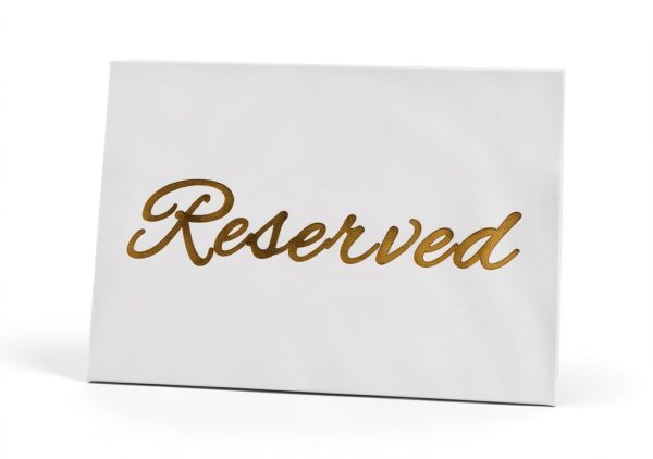 URROMA Segni Tavolo Riservati Matrimonio Oro Design Doppia