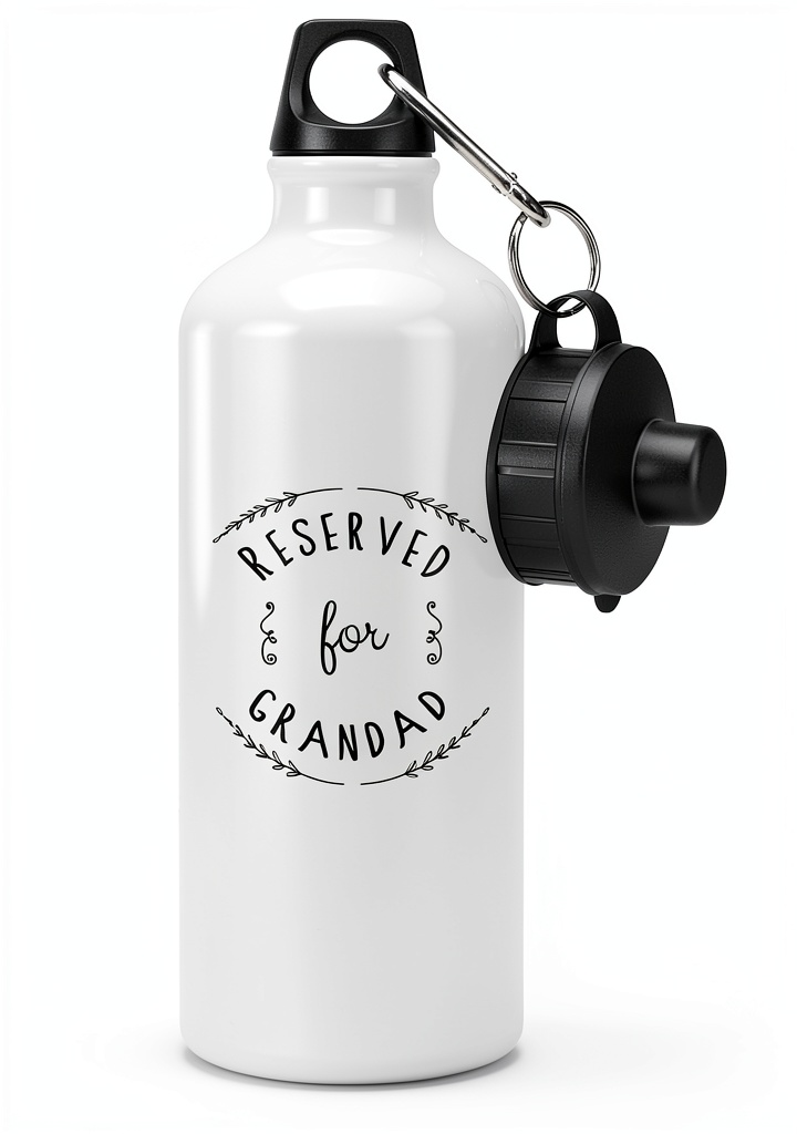 Borraccia Gift Base in metallo bianco con doppio tappo