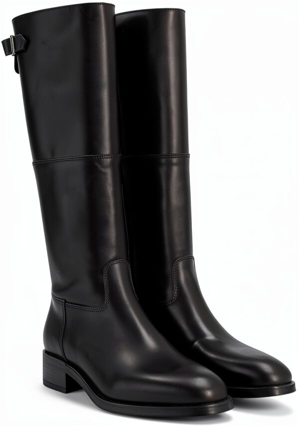 Stivali Donna Nero Pelle Eleganti Comodi Taglie 37-41 EU-1
