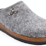 Bio Alpes Pantofole Uomo Grigio Feltro Lana Comodo-0