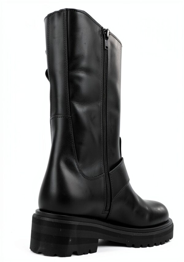 Stivali Donna Nero Pelle Eleganti Comodi Taglie 37 38 39-2